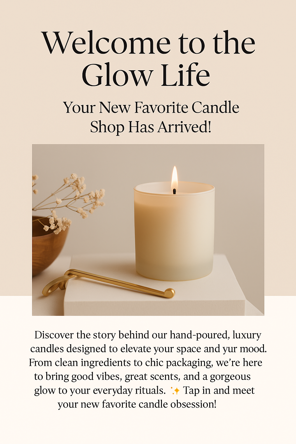 ✨Welcome to the Glow Life: Your New Favorite Candle Shop Has Arrived!🕯️